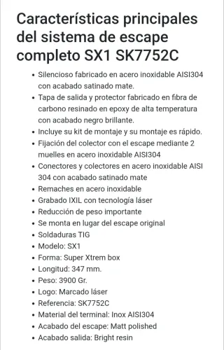 Escape IXIL SK1 Homologado