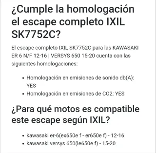 Escape IXIL SK1 Homologado
