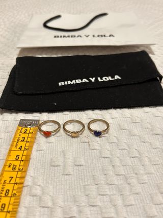 3 Anillos Bimba y Lola Corazón Oro