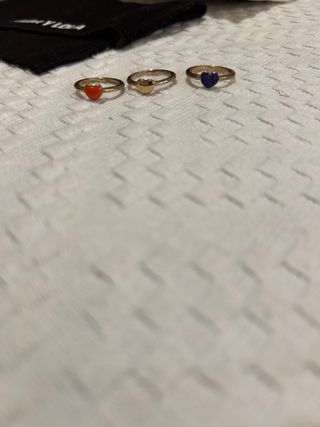 3 Anillos Bimba y Lola Corazón Oro