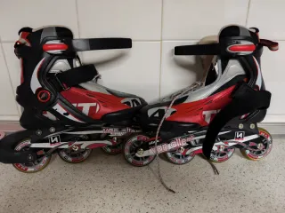 Patines en línea Van Allen negros y rojos