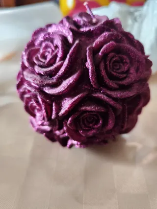 Candela decorativa a forma di rosa