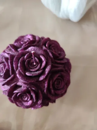 Candela decorativa a forma di rosa