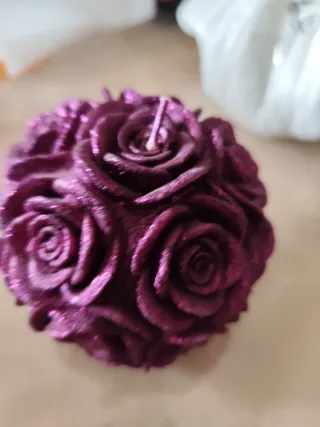 Candela decorativa a forma di rosa