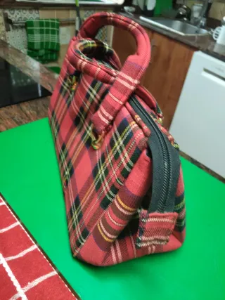 Bolso vintage cuadro escocés