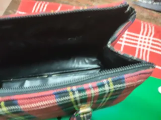 Bolso vintage cuadro escocés