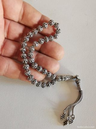 ROSARIO ISLAMICO MUSULMAN Misbaha/Tasbih Plata 925