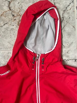 Chaqueta Cortavientos Tribord Roja Impermeable