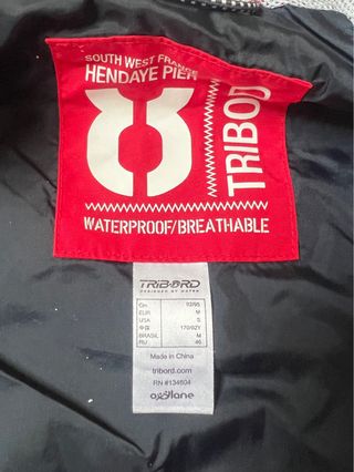 Chaqueta Cortavientos Tribord Roja Impermeable