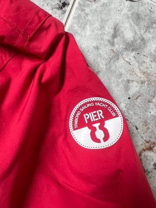 Chaqueta Cortavientos Tribord Roja Impermeable