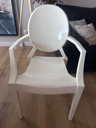 Conjunto de sillas Ghost Kartell Starck Blanca