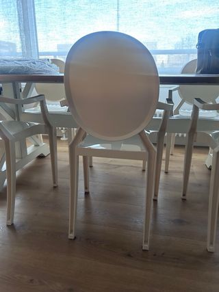 Conjunto de sillas Ghost Kartell Starck Blanca