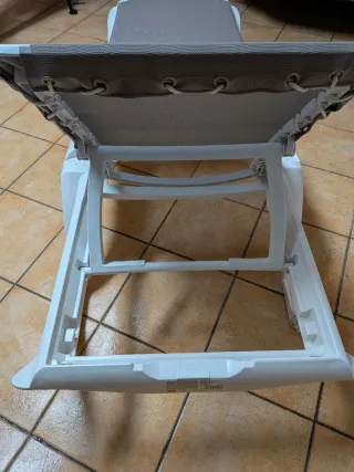 Tumbona Resol Acqua gris/blanca