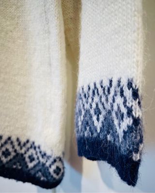 Jersey Benetton nórdico azul y blanco