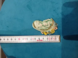 Piccola statua vintage Madonna e Bambino