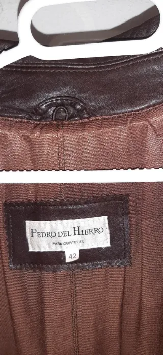 Gabardina Piel Pedro del Hierro Marrón Talla 42