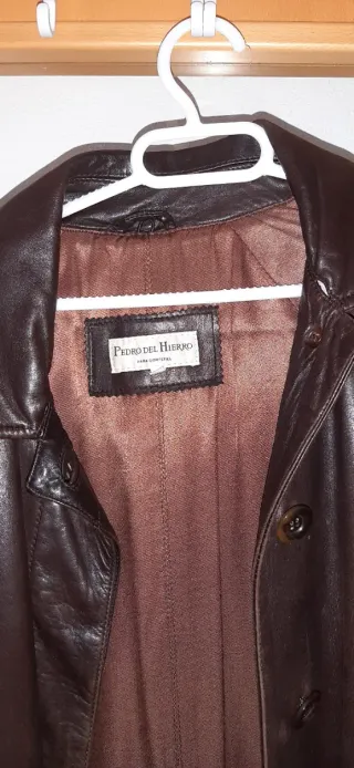 Gabardina Piel Pedro del Hierro Marrón Talla 42