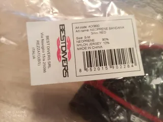 Bandana BESTDIVERS Thermalskin Negra Roja