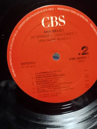 Vinilo Doble Ana Belén - 26 Grandes Canciones.