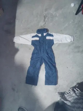 Traje de nieve infantil azul y blanco