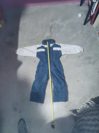 Traje de nieve infantil azul y blanco