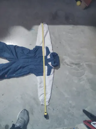 Traje de nieve infantil azul y blanco