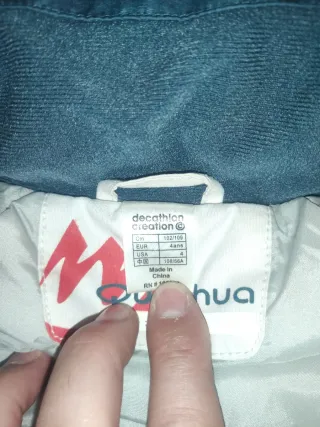 Traje de nieve infantil azul y blanco