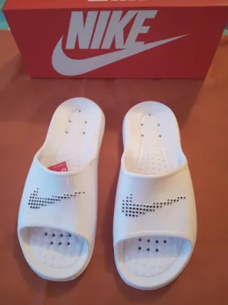 Chanclas Nike Unisex Blancas Talla 41