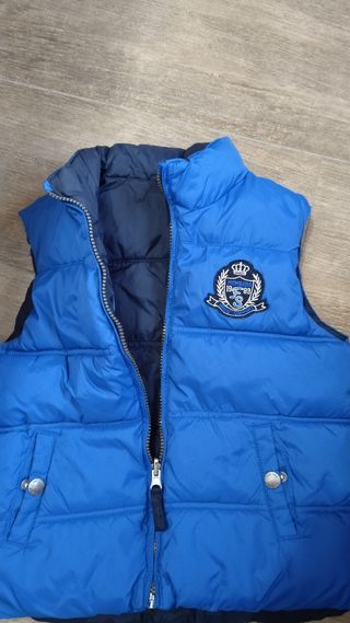 Chaleco reversible niño azul