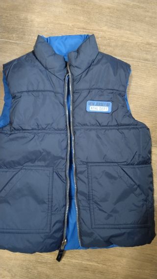 Chaleco reversible niño azul