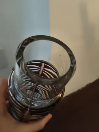 Jarrón Cristal Bohemia Rojo