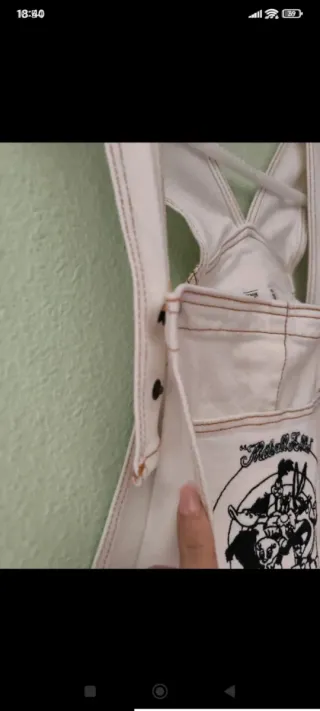 Peto vaquero blanco con estampado