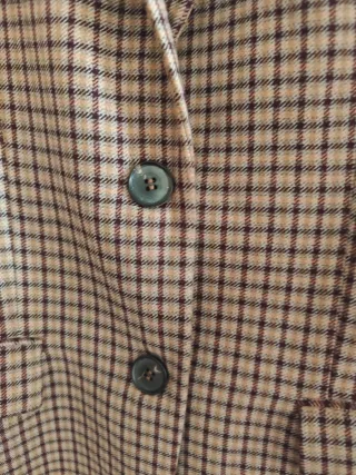 Americana Zara cuadros beige/marrón T.XS