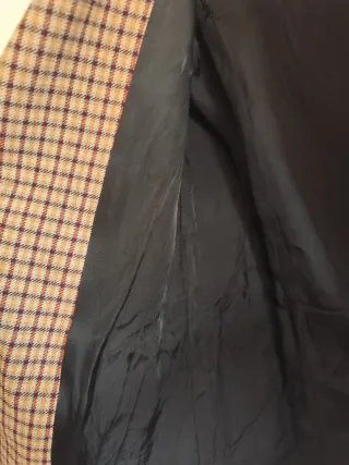 Americana Zara cuadros beige/marrón T.XS