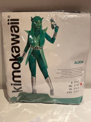 Disfraz Alien Kimokawaii Mujer Talla M