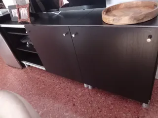 Mueble TV más aparador Besta Ikea Negro/Marrón