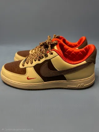 Nike Air Force 1 Beige y Marrón