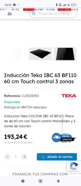 Placa de inducción Teka a estrenar en caja