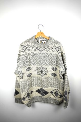 Jersey Lana Vintage Italiano 90s Nordic Oversize