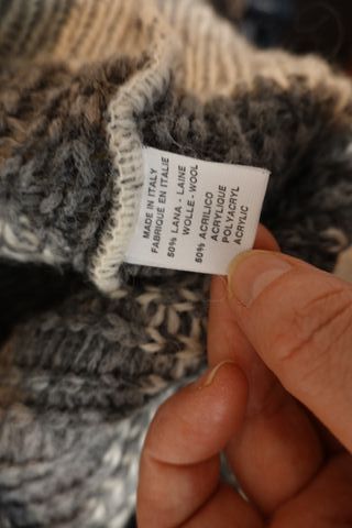 Jersey Lana Vintage Italiano 90s Nordic Oversize