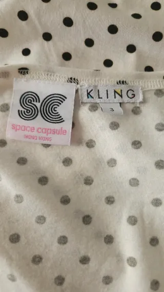 Camiseta Kling lunares lazo