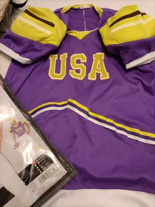 Disfraz Rugby Purple Quarterback Talla S