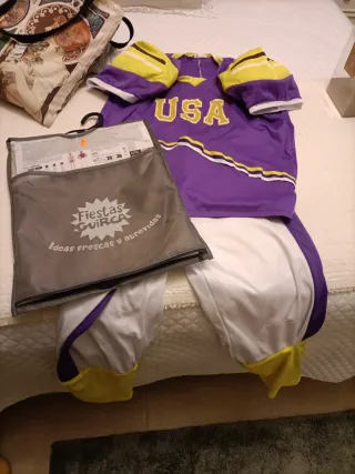 Disfraz Rugby Purple Quarterback Talla S