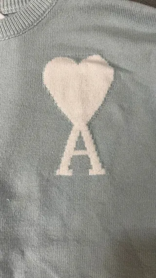 Jersey Ami Paris Corazón A Turquesa