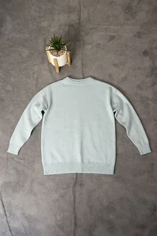 Jersey Ami Paris Corazón A Turquesa