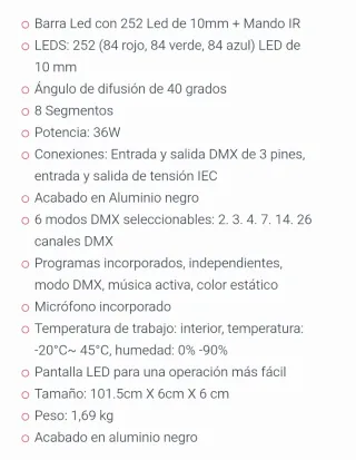 Barra LED Audibax BAR 252