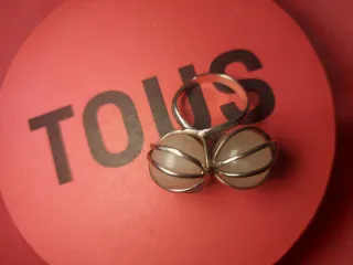 Anillo Tous Doble gema Plata