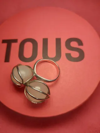 Anillo Tous Doble gema Plata