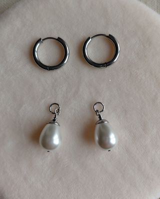 Orecchini uomo con perla