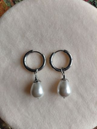 Orecchini uomo con perla